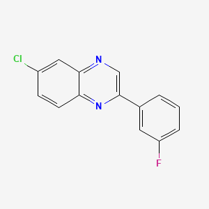 molecular formula C14H8ClFN2 B11856085 6-Chloro-2-(3-fluorophenyl)quinoxaline 