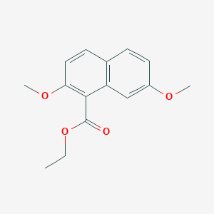 molecular formula C15H16O4 B11856094 Ethyl 2,7-dimethoxy-1-naphthoate 