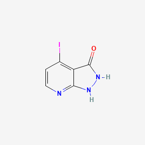 molecular formula C6H4IN3O B11856096 4-Iodo-1H-pyrazolo[3,4-b]pyridin-3-ol 