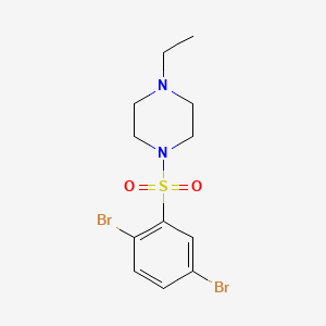 molecular formula C12H16Br2N2O2S B1185612 1-[(2,5-Dibromophenyl)sulfonyl]-4-ethylpiperazine 