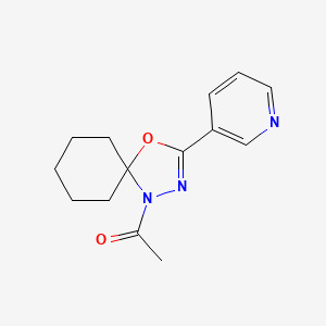 1-[3-(Pyridin-3-yl)-4-oxa-1,2-diazaspiro[4.5]dec-2-en-1-yl]ethan-1-one