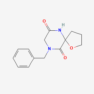 molecular formula C14H16N2O3 B11856136 9-Benzyl-1-oxa-6,9-diazaspiro[4.5]decane-7,10-dione CAS No. 78999-51-6