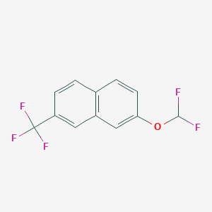 molecular formula C12H7F5O B11856184 2-(Difluoromethoxy)-7-(trifluoromethyl)naphthalene 