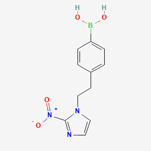 molecular formula C11H12BN3O4 B11856188 (4-(2-(2-Nitro-1H-imidazol-1-yl)ethyl)phenyl)boronic acid CAS No. 137756-88-8