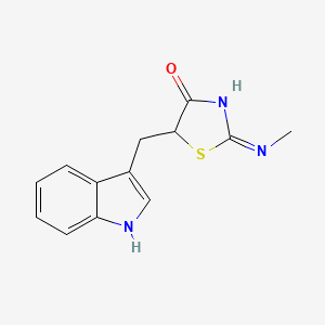 4(5H)-Thiazolone, 5-(1H-indol-3-ylmethyl)-2-(methylamino)-