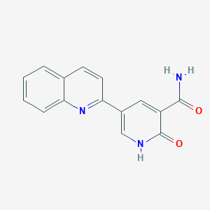 molecular formula C15H11N3O2 B11856209 2-Oxo-5-(quinolin-2-yl)-1,2-dihydropyridine-3-carboxamide CAS No. 115854-14-3