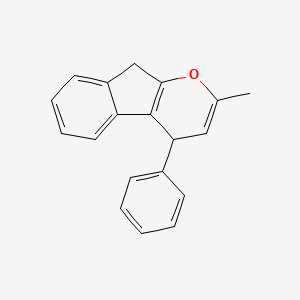 molecular formula C19H16O B11856253 2-Methyl-4-phenyl-4,9-dihydroindeno[2,1-b]pyran CAS No. 62225-36-9