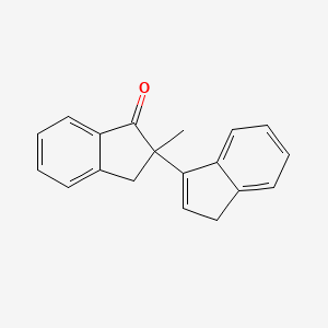 molecular formula C19H16O B11856263 [2,3'-Bi-1H-inden]-1-one, 2,3-dihydro-2-methyl- CAS No. 192194-05-1