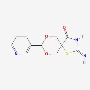 2-Imino-8-pyridin-3-yl-7,9-dioxa-1-thia-3-azaspiro[4.5]decan-4-one