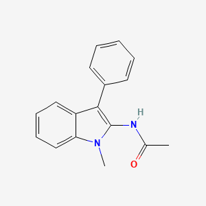 molecular formula C17H16N2O B11856363 N-(1-Methyl-3-phenyl-1H-indol-2-yl)acetamide CAS No. 62693-58-7