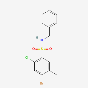 molecular formula C14H13BrClNO2S B1185637 N-benzyl-4-bromo-2-chloro-5-methylbenzenesulfonamide 