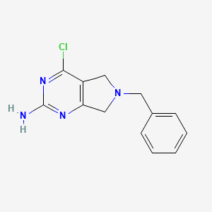 molecular formula C13H13ClN4 B11856376 6-Benzyl-4-chloro-6,7-dihydro-5H-pyrrolo[3,4-D]pyrimidin-2-amine 