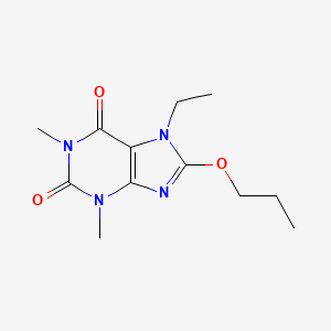 molecular formula C12H18N4O3 B11856414 7-ethyl-1,3-dimethyl-8-propoxy-3,7-dihydro-1H-purine-2,6-dione CAS No. 476480-38-3