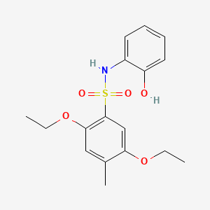 molecular formula C17H21NO5S B1185648 2,5-diethoxy-N-(2-hydroxyphenyl)-4-methylbenzenesulfonamide 