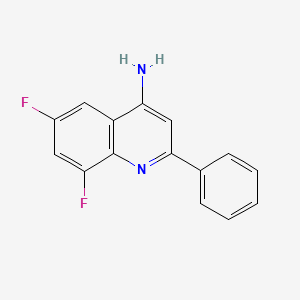 molecular formula C15H10F2N2 B11856485 6,8-Difluoro-2-phenylquinolin-4-amine CAS No. 1189106-40-8