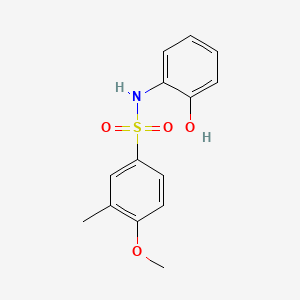 molecular formula C14H15NO4S B1185649 N-(2-hydroxyphenyl)-4-methoxy-3-methylbenzenesulfonamide 