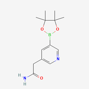 molecular formula C13H19BN2O3 B11856502 2-(5-(4,4,5,5-Tetramethyl-1,3,2-dioxaborolan-2-yl)pyridin-3-yl)acetamide 