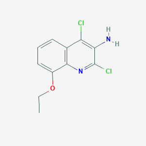 molecular formula C11H10Cl2N2O B11856509 2,4-Dichloro-8-ethoxyquinolin-3-amine 