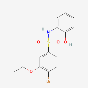 molecular formula C14H14BrNO4S B1185651 4-bromo-3-ethoxy-N-(2-hydroxyphenyl)benzenesulfonamide 