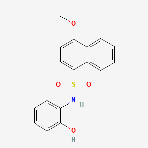 molecular formula C17H15NO4S B1185652 N-(2-hydroxyphenyl)-4-methoxy-1-naphthalenesulfonamide 