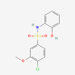 molecular formula C13H12ClNO4S B1185654 4-chloro-N-(2-hydroxyphenyl)-3-methoxybenzenesulfonamide 