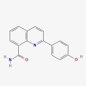 2-(4-Hydroxyphenyl)quinoline-8-carboxamide