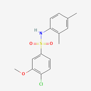 molecular formula C15H16ClNO3S B1185659 4-chloro-N-(2,4-dimethylphenyl)-3-methoxybenzenesulfonamide 