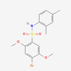 molecular formula C16H18BrNO4S B1185660 4-bromo-N-(2,4-dimethylphenyl)-2,5-dimethoxybenzenesulfonamide 