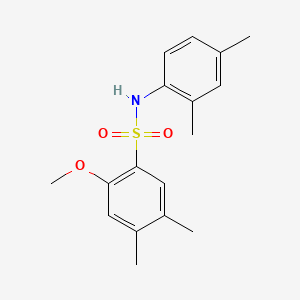 molecular formula C17H21NO3S B1185661 N-(2,4-dimethylphenyl)-2-methoxy-4,5-dimethylbenzenesulfonamide 