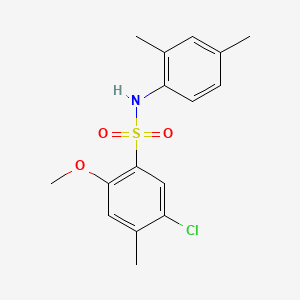 molecular formula C16H18ClNO3S B1185662 5-chloro-N-(2,4-dimethylphenyl)-2-methoxy-4-methylbenzenesulfonamide 