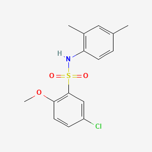 molecular formula C15H16ClNO3S B1185663 5-chloro-N-(2,4-dimethylphenyl)-2-methoxybenzenesulfonamide 