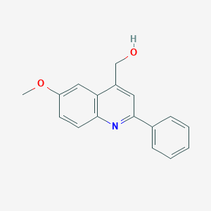 molecular formula C17H15NO2 B11856644 (6-Methoxy-2-phenylquinolin-4-yl)methanol CAS No. 66324-16-1