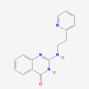 molecular formula C15H14N4O B11856645 2-((2-(Pyridin-2-yl)ethyl)amino)quinazolin-4(1H)-one CAS No. 61741-33-1