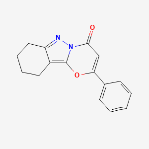 2-Phenyl-7,8,9,10-tetrahydro-4H-[1,3]oxazino[3,2-b]indazol-4-one