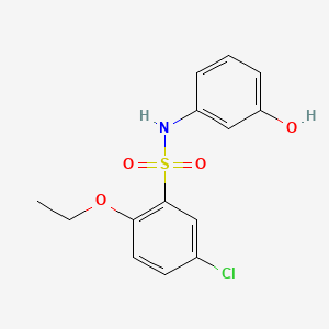 molecular formula C14H14ClNO4S B1185669 5-chloro-2-ethoxy-N-(3-hydroxyphenyl)benzenesulfonamide 