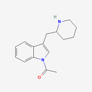 1-(3-(Piperidin-2-ylmethyl)-1H-indol-1-yl)ethanone