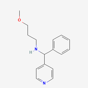 molecular formula C16H20N2O B11856698 3-Methoxy-N-(phenyl(pyridin-4-yl)methyl)propan-1-amine 