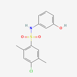 molecular formula C14H14ClNO3S B1185672 4-chloro-N-(3-hydroxyphenyl)-2,5-dimethylbenzenesulfonamide 