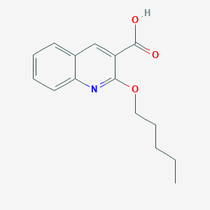 molecular formula C15H17NO3 B11856721 2-(Pentyloxy)quinoline-3-carboxylic acid CAS No. 88284-15-5