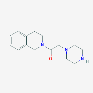 molecular formula C15H21N3O B11856726 1-(3,4-dihydroisoquinolin-2(1H)-yl)-2-(piperazin-1-yl)ethanone CAS No. 924276-49-3