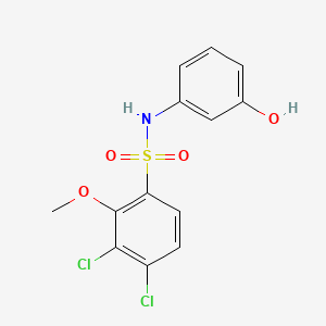 molecular formula C13H11Cl2NO4S B1185675 3,4-dichloro-N-(3-hydroxyphenyl)-2-methoxybenzenesulfonamide 