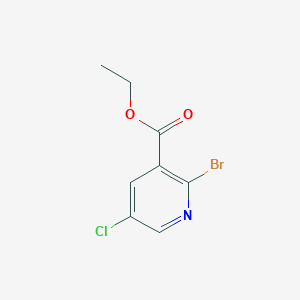 molecular formula C8H7BrClNO2 B11856768 Ethyl 2-bromo-5-chloronicotinate CAS No. 1214337-49-1