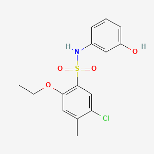 molecular formula C15H16ClNO4S B1185678 5-chloro-2-ethoxy-N-(3-hydroxyphenyl)-4-methylbenzenesulfonamide 