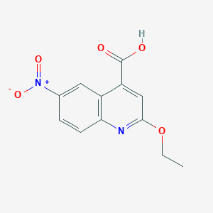 molecular formula C12H10N2O5 B11856810 2-Ethoxy-6-nitroquinoline-4-carboxylic acid CAS No. 89267-24-3