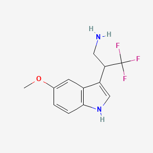 3,3,3-Trifluoro-2-(5-methoxy-1H-indol-3-yl)propan-1-amine