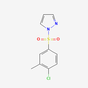 molecular formula C10H9ClN2O2S B1185683 1-[(4-chloro-3-methylphenyl)sulfonyl]-1H-pyrazole 