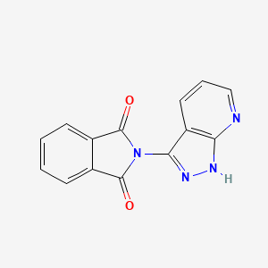 molecular formula C14H8N4O2 B11856901 2-(1H-Pyrazolo[3,4-b]pyridin-3-yl)isoindoline-1,3-dione 