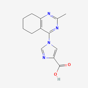 molecular formula C13H14N4O2 B11856999 1-(2-Methyl-5,6,7,8-tetrahydroquinazolin-4-yl)-1H-imidazole-4-carboxylic acid 