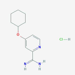 4-(Cyclohexyloxy)picolinimidamide hydrochloride