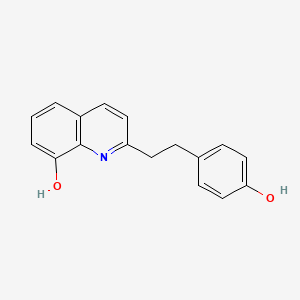 molecular formula C17H15NO2 B11857104 2-[2-(4-Hydroxyphenyl)ethyl]quinolin-8-ol CAS No. 648896-76-8